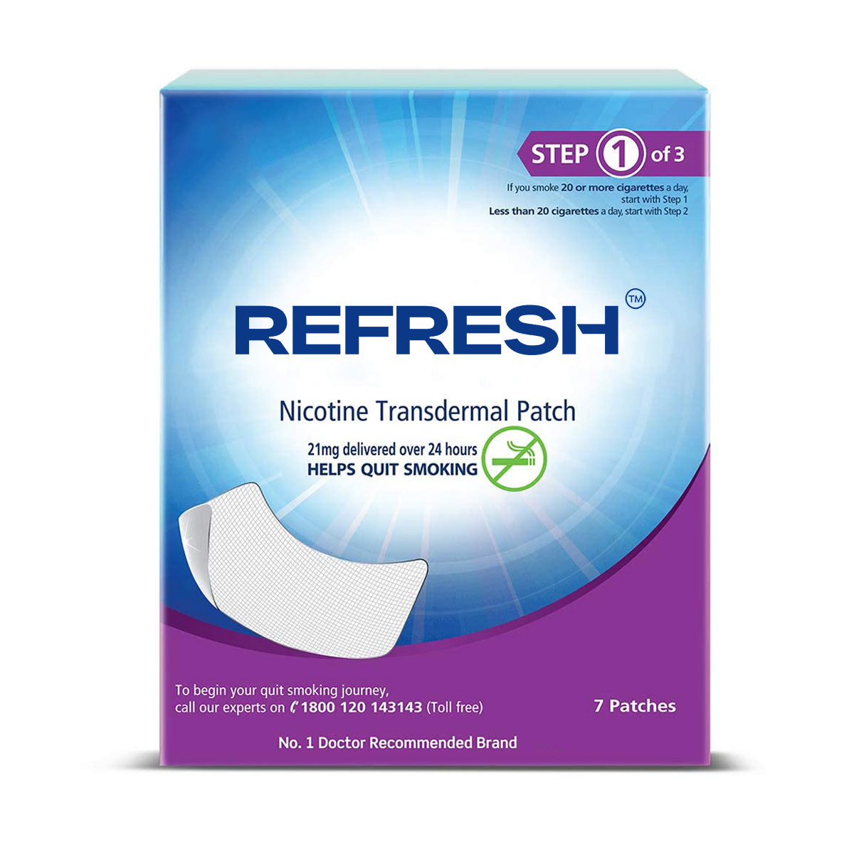 Refresh Nicotine Transdermal Patch | Step 1